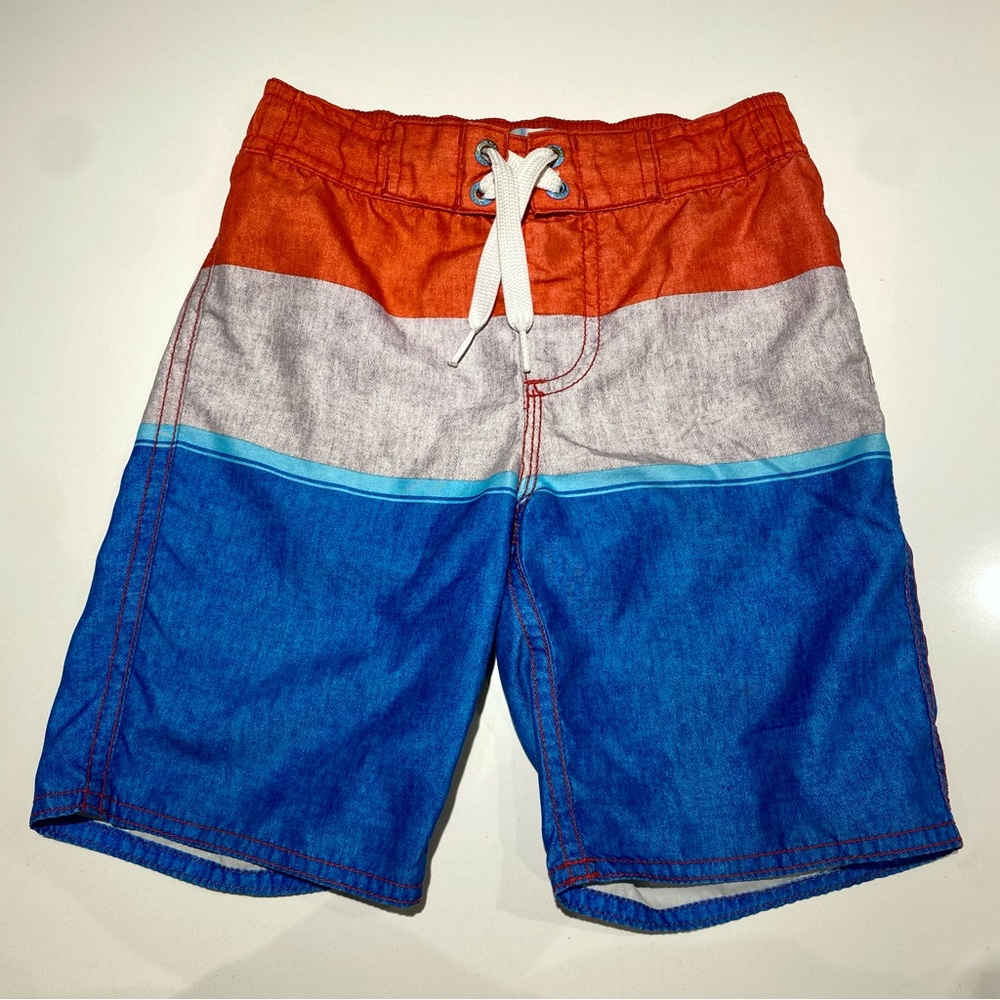 🛍️4 for 20$ / Old Navy Boy Boardshorts Swimwear / Blue & Red / XS (5)
